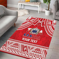 Samoa Rugby Custom Area Rug Toa Samoa Pacific Sporty Red LT14 - Polynesian Pride