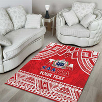 Samoa Rugby Custom Area Rug Toa Samoa Pacific Sporty Red LT14 - Polynesian Pride