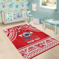 Samoa Rugby Custom Area Rug Toa Samoa Pacific Sporty Red LT14 - Polynesian Pride