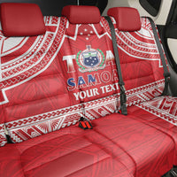 Samoa Rugby Custom Back Car Seat Cover Toa Samoa Pacific Sporty Red LT14 - Polynesian Pride