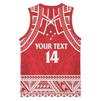 Samoa Rugby Custom Basketball Jersey Toa Samoa Pacific Sporty Red LT14 - Polynesian Pride