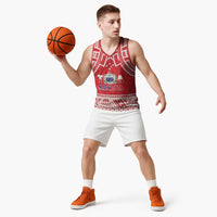 Samoa Rugby Custom Basketball Jersey Toa Samoa Pacific Sporty Red LT14 - Polynesian Pride