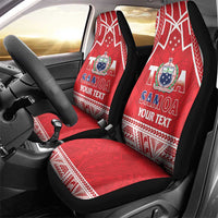 Samoa Rugby Custom Car Seat Cover Toa Samoa Pacific Sporty Red LT14 - Polynesian Pride
