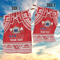Samoa Rugby Custom Garden Flag Toa Samoa Pacific Sporty Red LT14 - Polynesian Pride