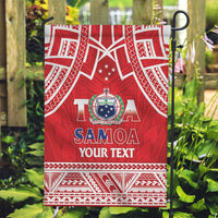 Samoa Rugby Custom Garden Flag Toa Samoa Pacific Sporty Red LT14 Garden Flag Red - Polynesian Pride