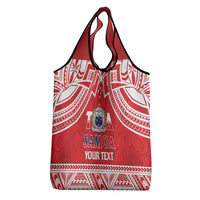 Samoa Rugby Custom Grocery Bag Toa Samoa Pacific Sporty Red LT14 - Polynesian Pride