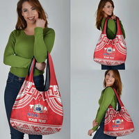 Samoa Rugby Custom Grocery Bag Toa Samoa Pacific Sporty Red LT14 - Polynesian Pride
