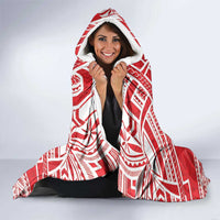 Samoa Rugby Custom Hooded Blanket Toa Samoa Pacific Sporty Red LT14 - Polynesian Pride