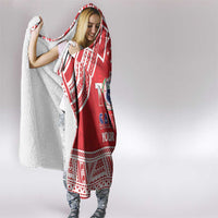 Samoa Rugby Custom Hooded Blanket Toa Samoa Pacific Sporty Red LT14 - Polynesian Pride