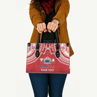 Samoa Rugby Custom Leather Bag Toa Samoa Pacific Sporty Red LT14 - Polynesian Pride