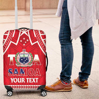 Samoa Rugby Custom Luggage Cover Toa Samoa Pacific Sporty Red LT14 Red - Polynesian Pride