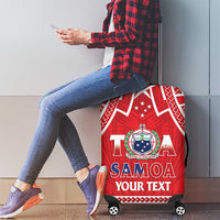Samoa Rugby Custom Luggage Cover Toa Samoa Pacific Sporty Red LT14 - Polynesian Pride