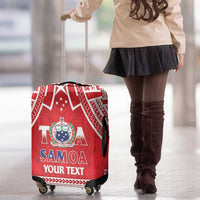 Samoa Rugby Custom Luggage Cover Toa Samoa Pacific Sporty Red LT14 - Polynesian Pride