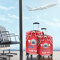Samoa Rugby Custom Luggage Cover Toa Samoa Pacific Sporty Red LT14 - Polynesian Pride