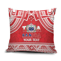Samoa Rugby Custom Pillow Cover Toa Samoa Pacific Sporty Red LT14 Red - Polynesian Pride