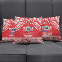 Samoa Rugby Custom Pillow Cover Toa Samoa Pacific Sporty Red LT14 - Polynesian Pride