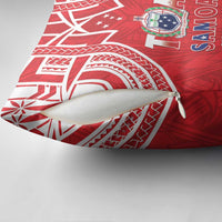 Samoa Rugby Custom Pillow Cover Toa Samoa Pacific Sporty Red LT14 - Polynesian Pride