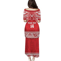 Samoa Rugby Custom Puletasi Toa Samoa Pacific Sporty Red LT14 - Polynesian Pride