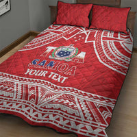 Samoa Rugby Custom Quilt Bed Set Toa Samoa Pacific Sporty Red LT14 - Polynesian Pride