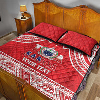 Samoa Rugby Custom Quilt Bed Set Toa Samoa Pacific Sporty Red LT14 - Polynesian Pride