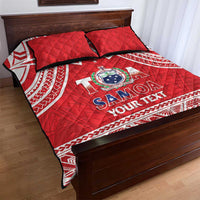 Samoa Rugby Custom Quilt Bed Set Toa Samoa Pacific Sporty Red LT14 - Polynesian Pride