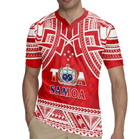Samoa Rugby Custom Rugby Jersey Toa Samoa Pacific Sporty Red - Polynesian Pride