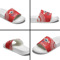 Samoa Rugby Custom Slide Sandals Toa Samoa Pacific Sporty Red LT14 - Polynesian Pride