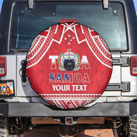 Samoa Rugby Custom Spare Tire Cover Toa Samoa Pacific Sporty Red LT14 Red - Polynesian Pride