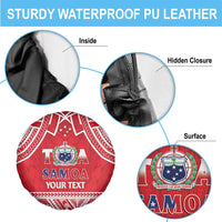 Samoa Rugby Custom Spare Tire Cover Toa Samoa Pacific Sporty Red LT14 - Polynesian Pride