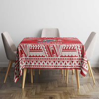 Samoa Rugby Custom Tablecloth Toa Samoa Pacific Sporty Red LT14 - Polynesian Pride