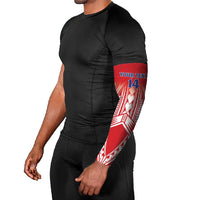 Toa Samoa Rugby Custom Arm Sleeves Samoa mo Samoa Polynesian Pacific Red - Polynesian Pride