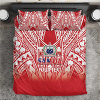 Toa Samoa Rugby Custom Bedding Set Samoa mo Samoa Polynesian Pacific Red - Polynesian Pride