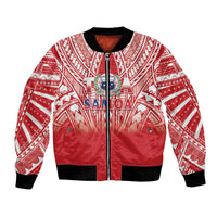 Toa Samoa Rugby Custom Bomber Jacket Samoa mo Samoa Polynesian Pacific Red - Polynesian Pride