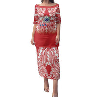 Toa Samoa Rugby Custom Family Matching Puletasi and Hawaiian Shirt Samoa mo Samoa Polynesian Pacific Red - Polynesian Pride