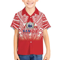 Toa Samoa Rugby Custom Family Matching Puletasi and Hawaiian Shirt Samoa mo Samoa Polynesian Pacific Red - Polynesian Pride