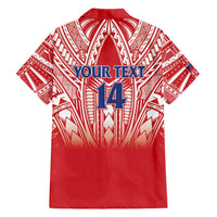 Toa Samoa Rugby Custom Family Matching Short Sleeve Bodycon Dress and Hawaiian Shirt Samoa mo Samoa Polynesian Pacific Red - Polynesian Pride