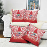 Toa Samoa Rugby Custom Pillow Cover Samoa mo Samoa Polynesian Pacific Red - Polynesian Pride