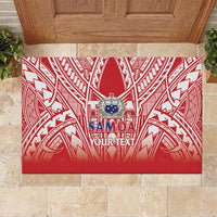 Toa Samoa Rugby Custom Rubber Doormat Samoa mo Samoa Polynesian Pacific Red - Polynesian Pride
