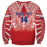 Toa Samoa Rugby Custom Sweatshirt Samoa mo Samoa Polynesian Pacific Red - Polynesian Pride
