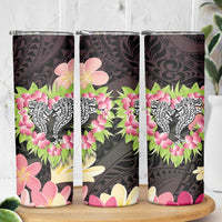 Polynesia Valentine's Day Skinny Tumbler Hammerhead Shark Plumeria With Polynesian Pattern LT14 - Polynesian Pride