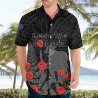 Personalised New Zealand ANZAC Day Hawaiian Shirt Lest We Forget Soldier Memorial LT15 - Polynesian Pride