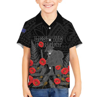 Personalised New Zealand ANZAC Day Hawaiian Shirt Lest We Forget Soldier Memorial LT15 - Polynesian Pride