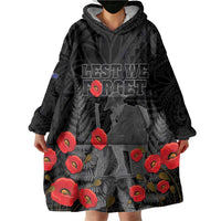 Personalised New Zealand ANZAC Day Wearable Blanket Hoodie Lest We Forget Soldier Memorial LT15 - Polynesian Pride