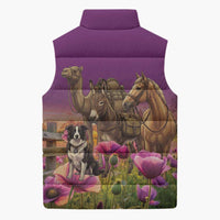 ANZAC Day Sleeveless Puffer Jacket Lest We Forget The Animals Of War