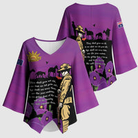 ANZAC Soldier and War Animals Kimono Sleeve Blouse We Will Remember Them