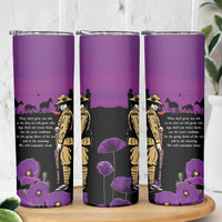ANZAC Soldier and War Animals Skinny Tumbler We Will Remember Them