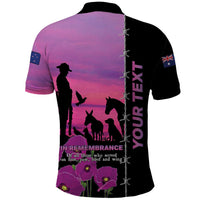 Personalised ANZAC War Animals Polo Shirt Lest We Forget Memorial LT15 - Polynesian Pride