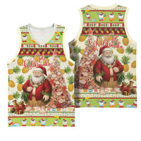 Hawaiian Santa Aloha Pineapple Christmas Basketball Jersey Mele Kalikimaka - Polynesian Pride