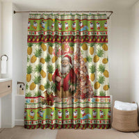 Hawaiian Santa Aloha Pineapple Christmas Bathroom Set Mele Kalikimaka - Polynesian Pride