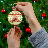 Hawaiian Santa Aloha Pineapple Christmas Ceramic Ornament Mele Kalikimaka LT15 - Polynesian Pride